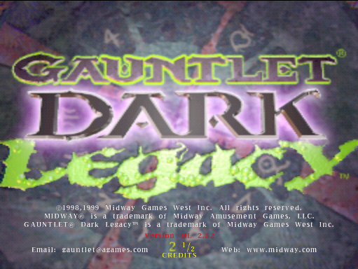 Gauntlet Dark Legacy (version DL 2.52) Title Screen